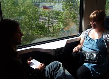 En train